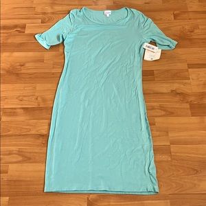 LulaRoe julia dress Medium pale green nwt